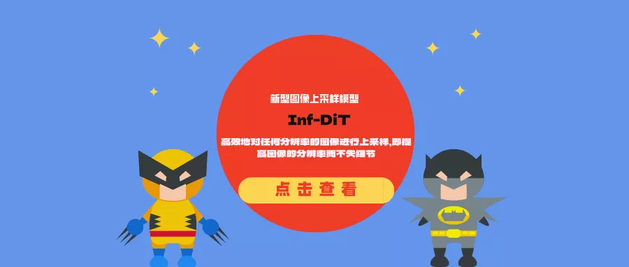 新型图像上采样模型Inf-DiT:高效地对任何分辨率的图像进行上采样,即提高图像的分辨率而不失细节
