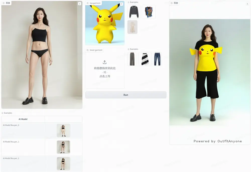 基于扩散模型的2D虚拟试穿框架OutfitAnyone：通过上传自己的照片和想要试穿的衣服图片，就能在线看到衣服穿在自己身上的样子