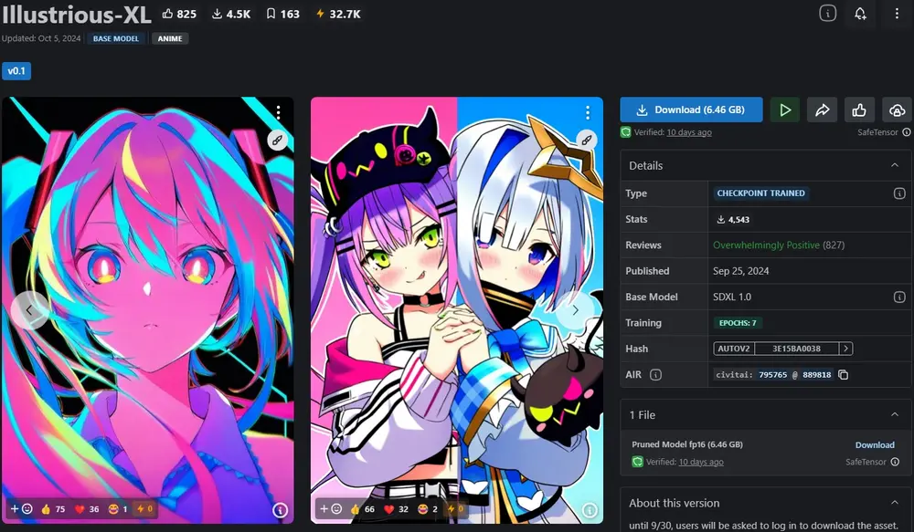 高级插图模型Illustrious:专门针对插画和动画任务进行了优化,主要用于生成动漫风格的图像