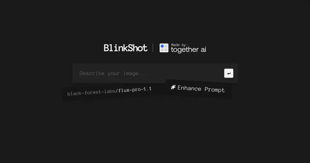 BlinkShot：开源的实时 AI 图像生成器，基于FLUX.1 schnell模型