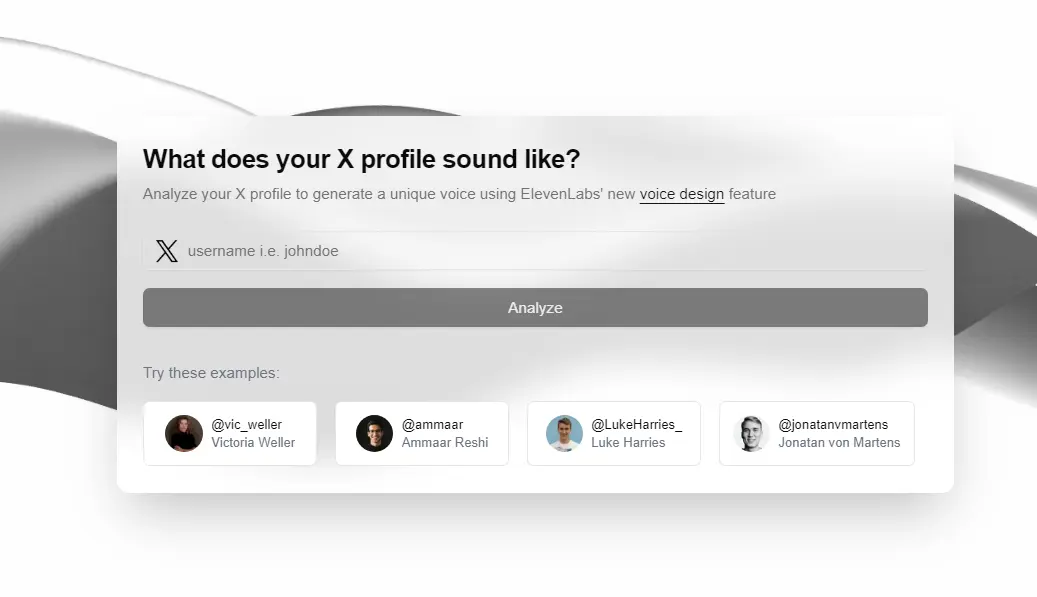 开源应用 X-to-Voice：通过分析 X个人资料生成自定义的声音和动画头像