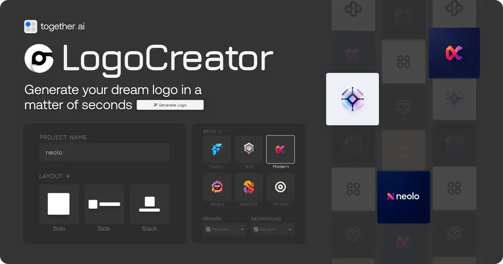 开源Logo生成器AI Logo Generator：基于Flux Pro 1.1快速创建专业的Logo