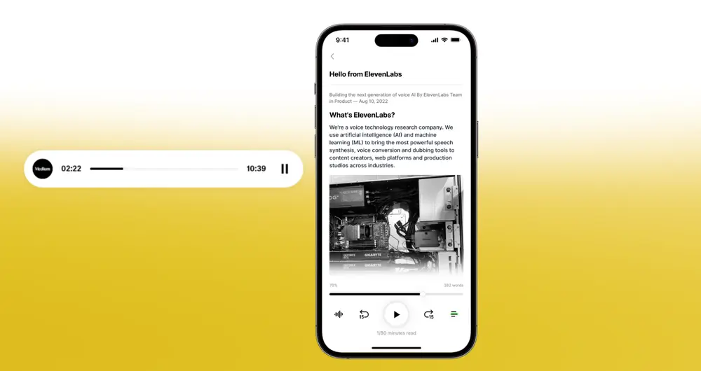 ElevenLabs推出智能播客功能GenFM：从 32 种语言的任何 PDF、文章、电子书、链接或文本中生成智能个人播客