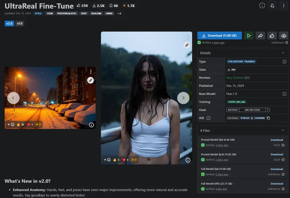 UltraReal Fine-Tune:基于 FLUX.1-dev 模型的现实主义微调版本