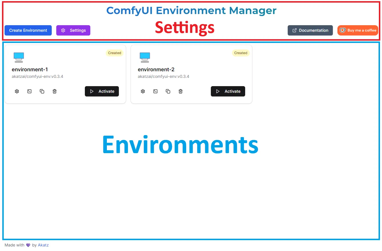 ComfyUI Environment Manager:用于管理 ComfyUI 环境的 Pinokio 应用