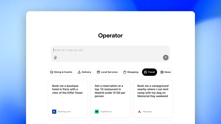 OpenAI 在多个国家推出其 AI 代理 Operator