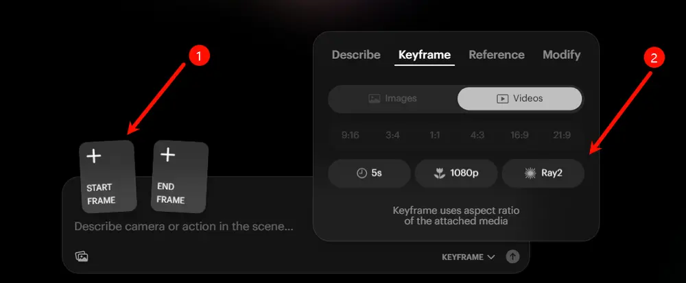 Luma AI正式上线Ray2模型图生视频功能