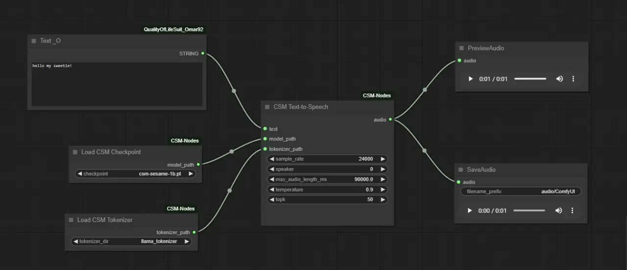ComfyUI-CSM-Nodes：CSM模型非官方自定义ComfyUI节点，用于文本到语音的生成