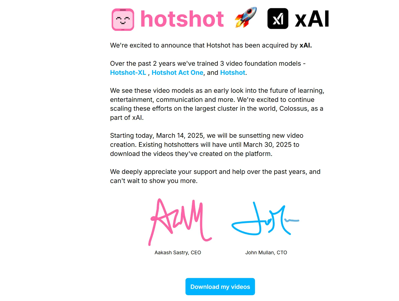 马斯克旗下xAI 收购生成式 AI 视频初创公司 Hotshot