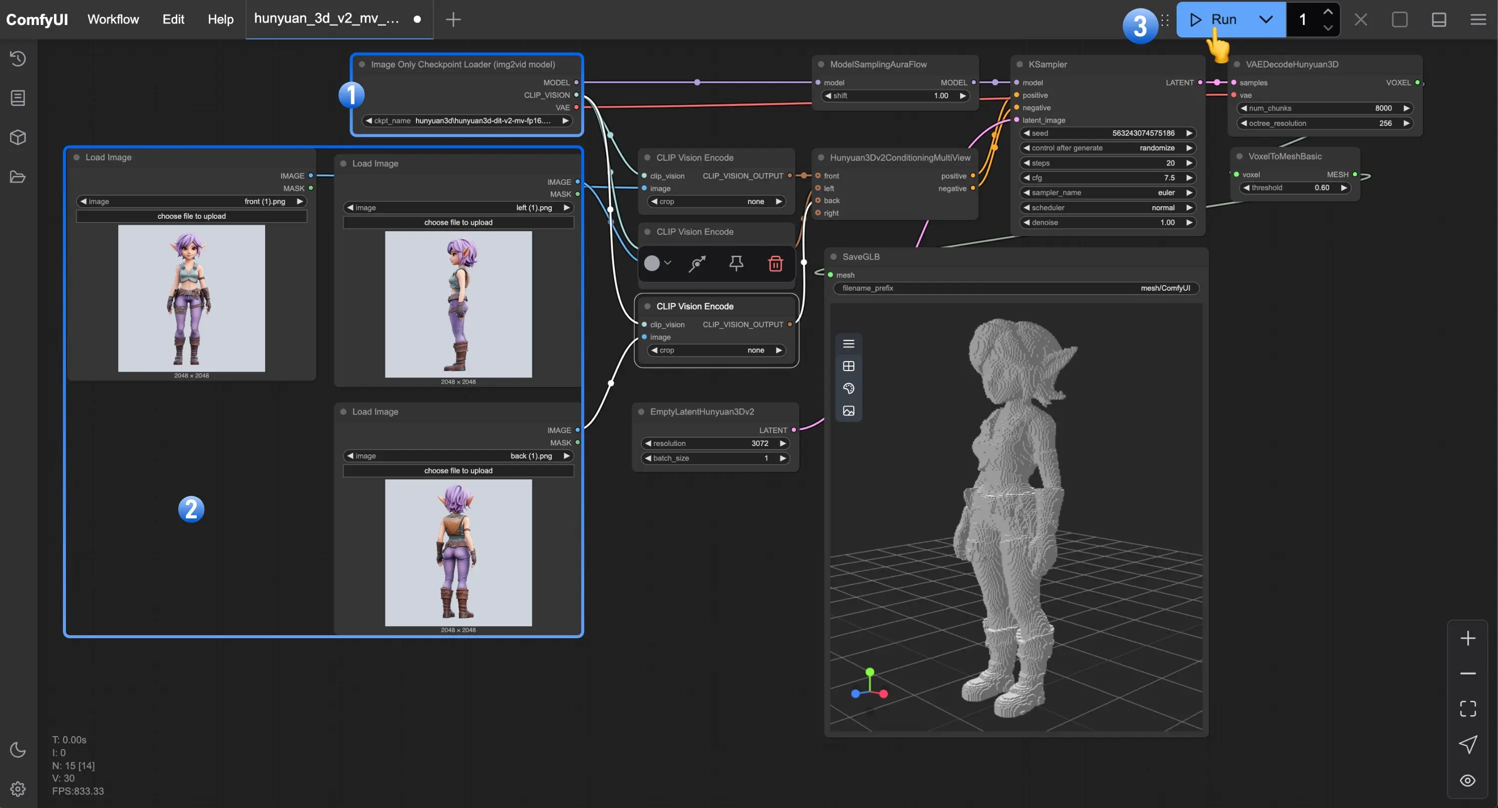 ComfyUI原生支持Hunyuan3D 2.0,开启3D生成新体验