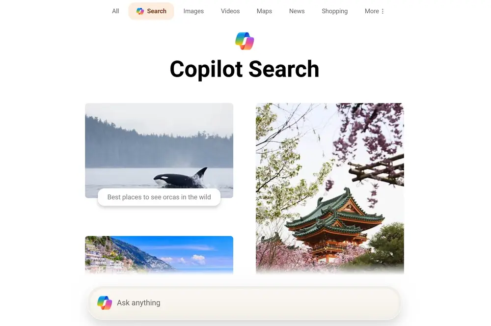 微软Copilot Search上线,挑战谷歌搜索模式,引入 AI 互动助用户延伸搜索