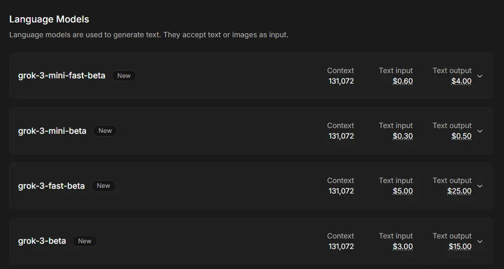 马斯克旗下AI公司xAI发布了Grok 3的API