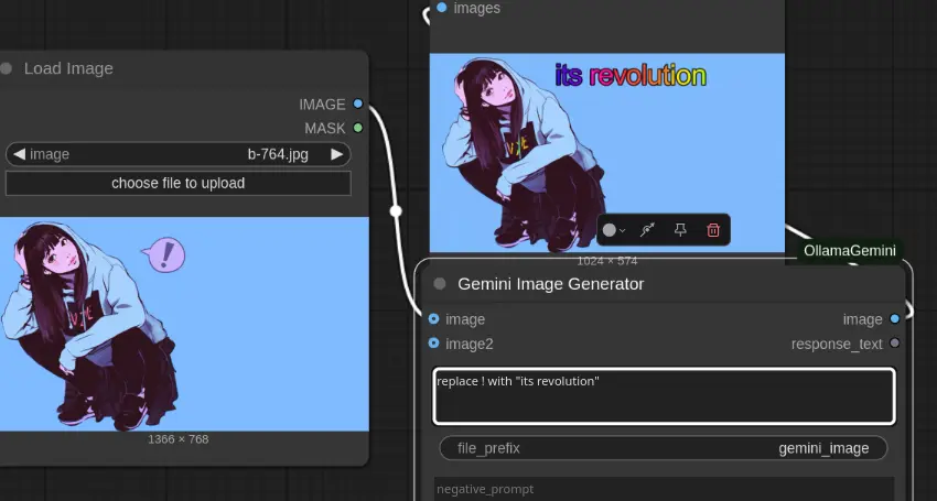 ComfyUI GeminiOllama Extension：将大语言模型及多种图像处理工具集成到 ComfyUI 中