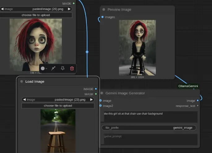 ComfyUI GeminiOllama Extension：将大语言模型及多种图像处理工具集成到 ComfyUI 中