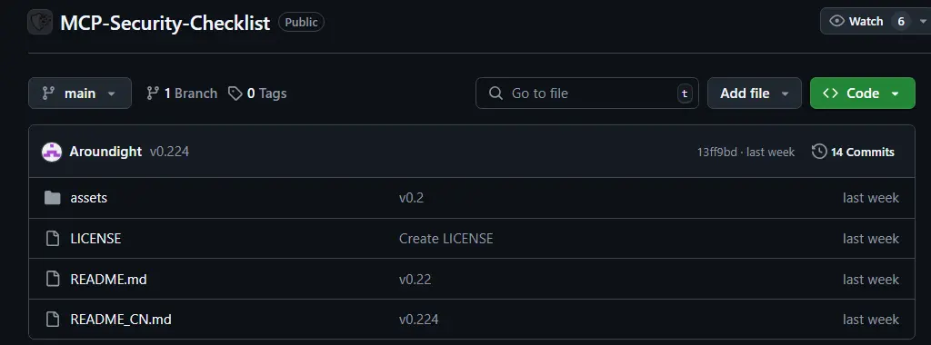MCP安全检查清单