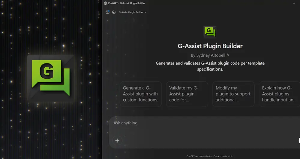 英伟达G-Assist 助手升级:新增 Spotify、Twitch 等插件,功能全面拓展