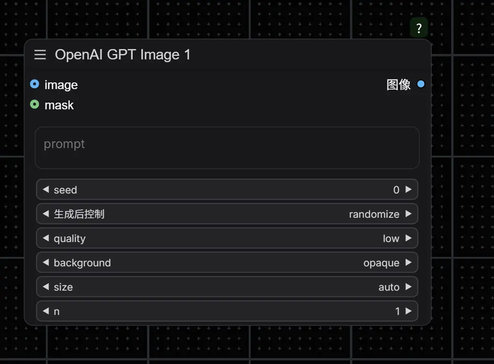 ComfyUI已通过 API 节点(Beta 版)原生支持OpenAI图像模型GPT-Image-1