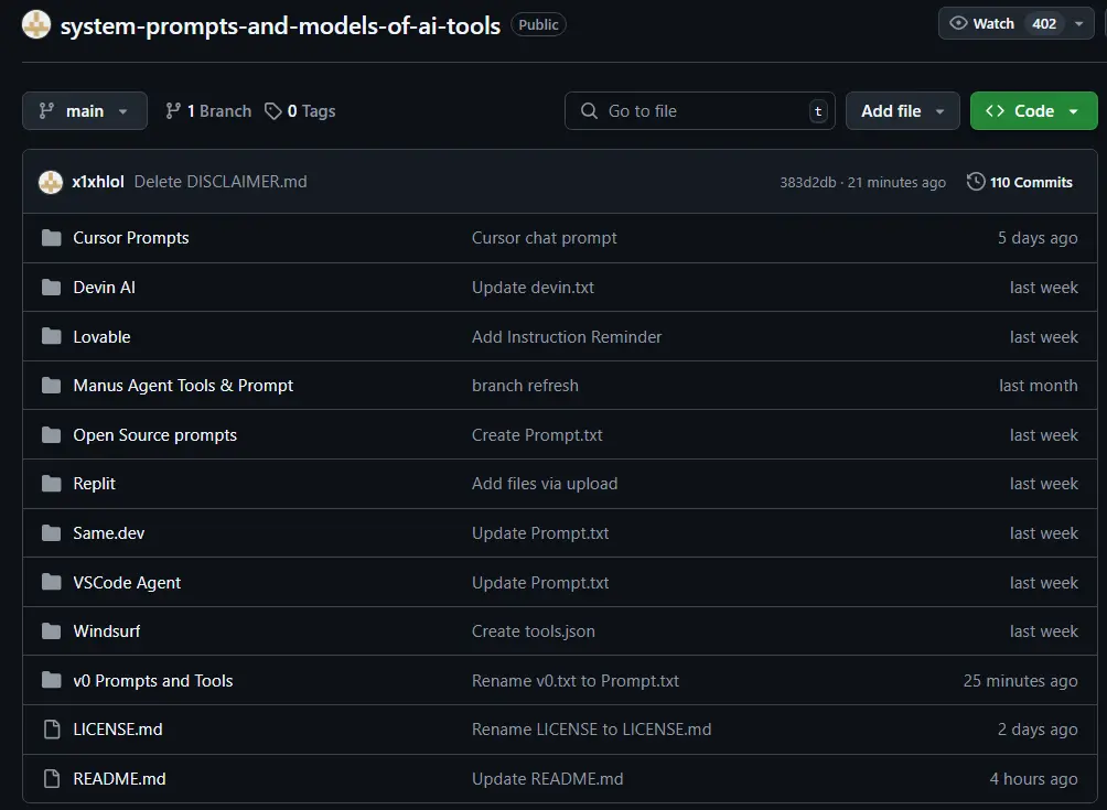 AI工具系统提示词库