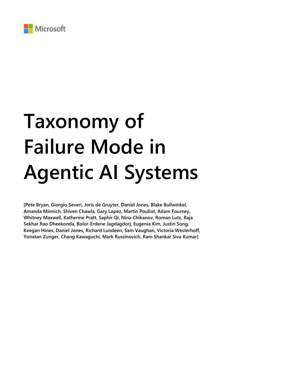 微软发布代理式AI系统故障模式全面指南