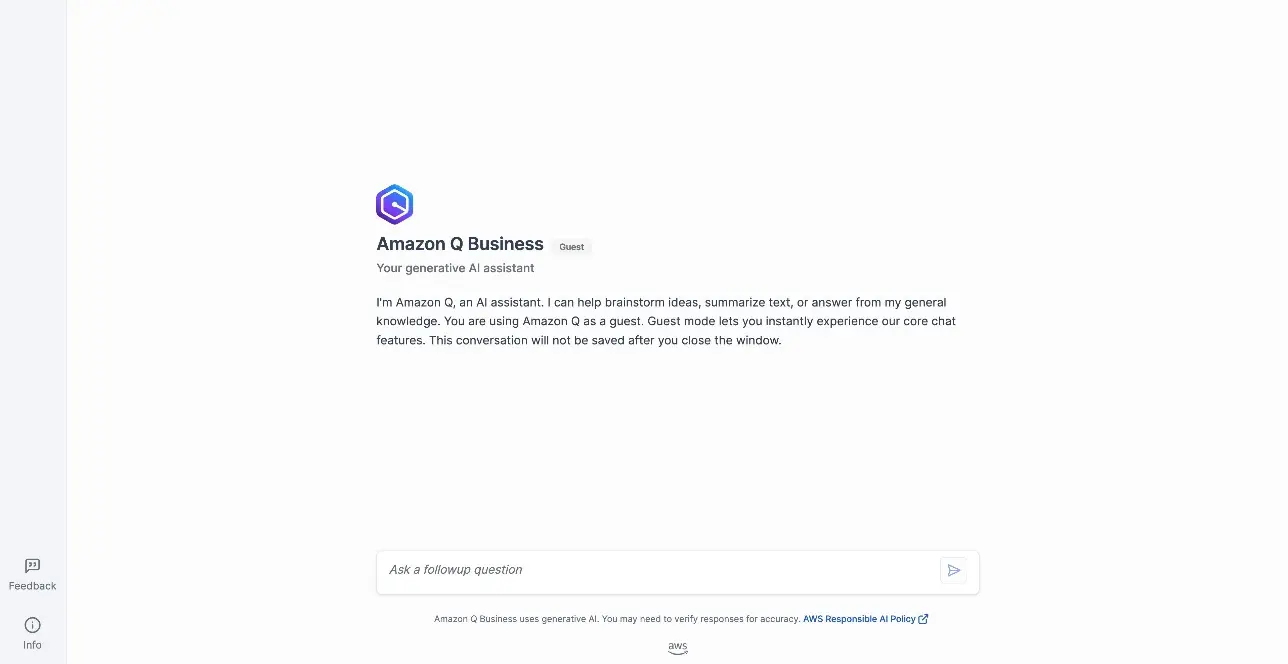 亚马逊 Q Business 更新:为企业打造无需身份验证的公众聊天机器人