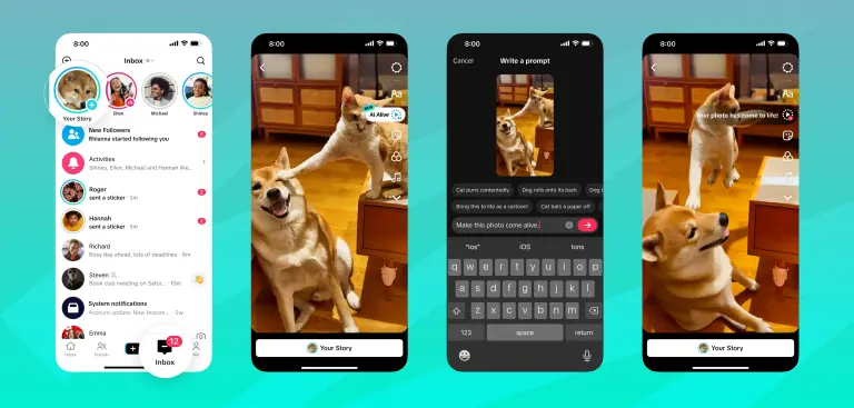 TikTok 推出 AI Alive，为Stories功能增添动态视频转换功能