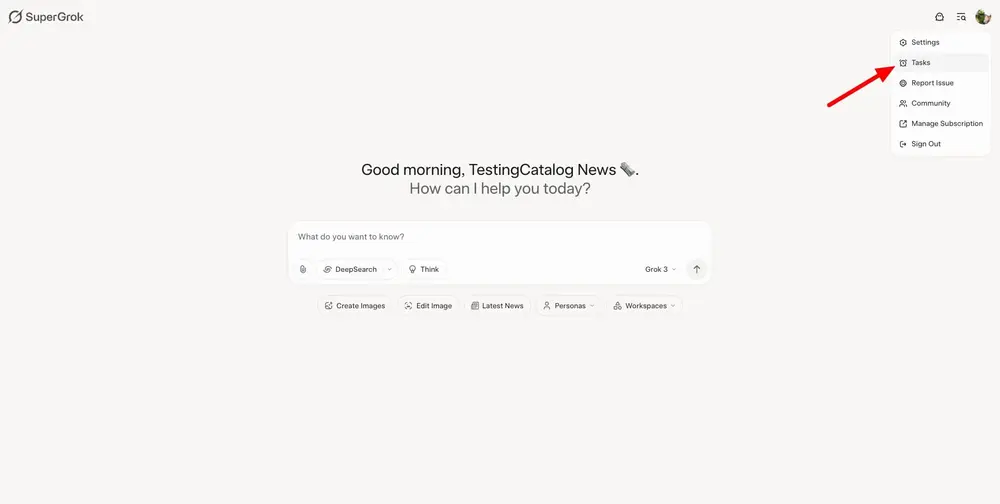 Grok 即将推出“任务(Tasks)”功能,支持自动化定期执行