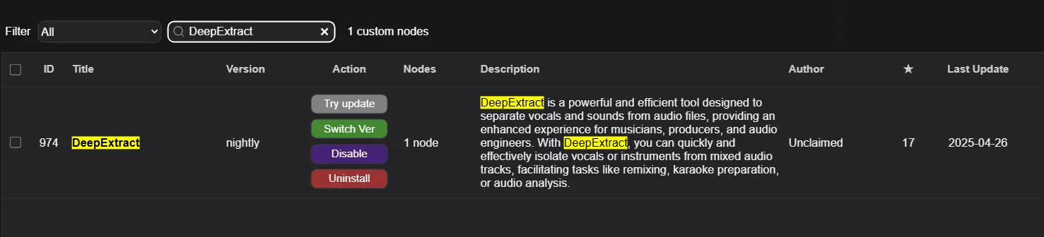 音频分离新利器!ComfyUI 插件DeepExtract助你快速分离人声与背景音
