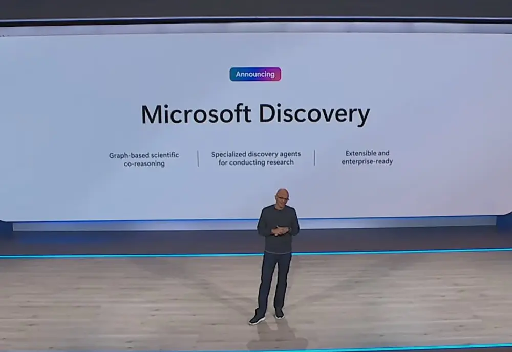 微软宣布推出 Microsoft Discovery 平台,利用AI加速科学发展