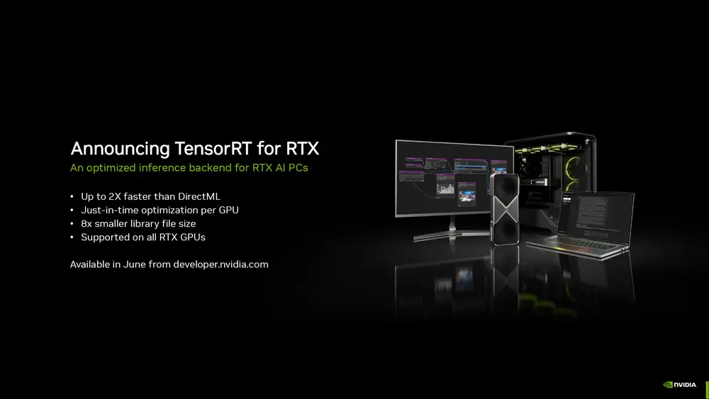 英伟达 TensorRT 为 RTX显卡带来 2 倍性能提升,全面支持所有 RTX显卡