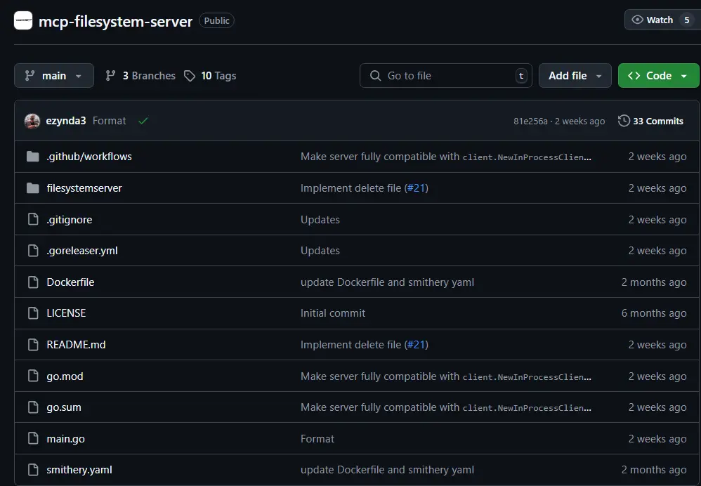 MCP Filesystem Server