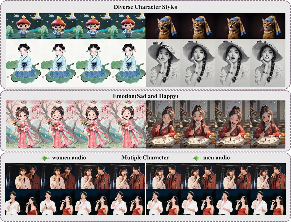 腾讯混元推出HunyuanVideo-Avatar：音频驱动、情感可控、支持多角色的虚拟人视频生成模型