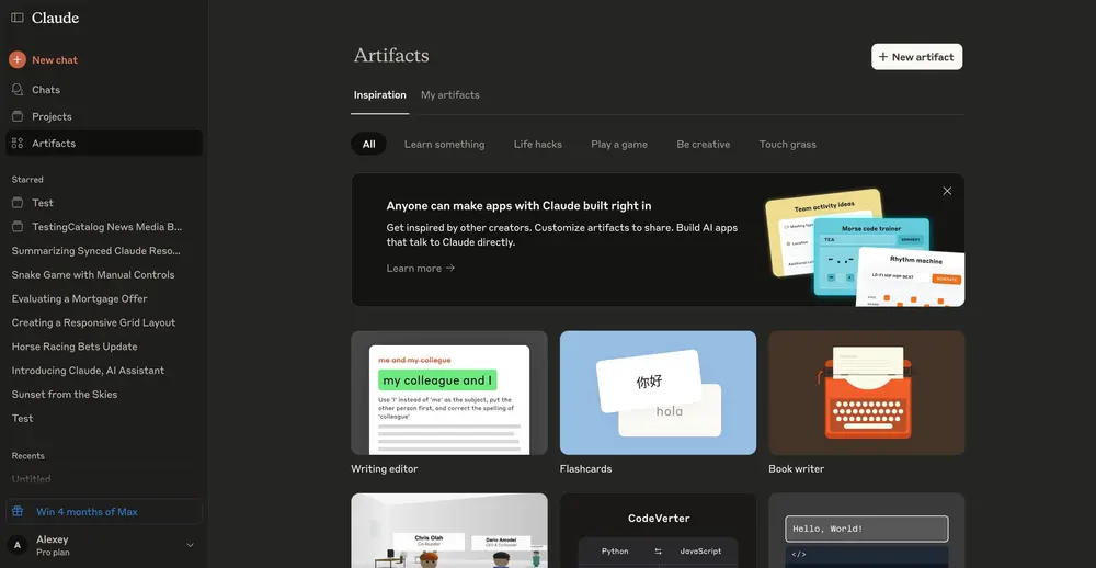 Anthropic即将推出Artifacts Gallery:让Claude用户轻松探索和分享AI创作成果