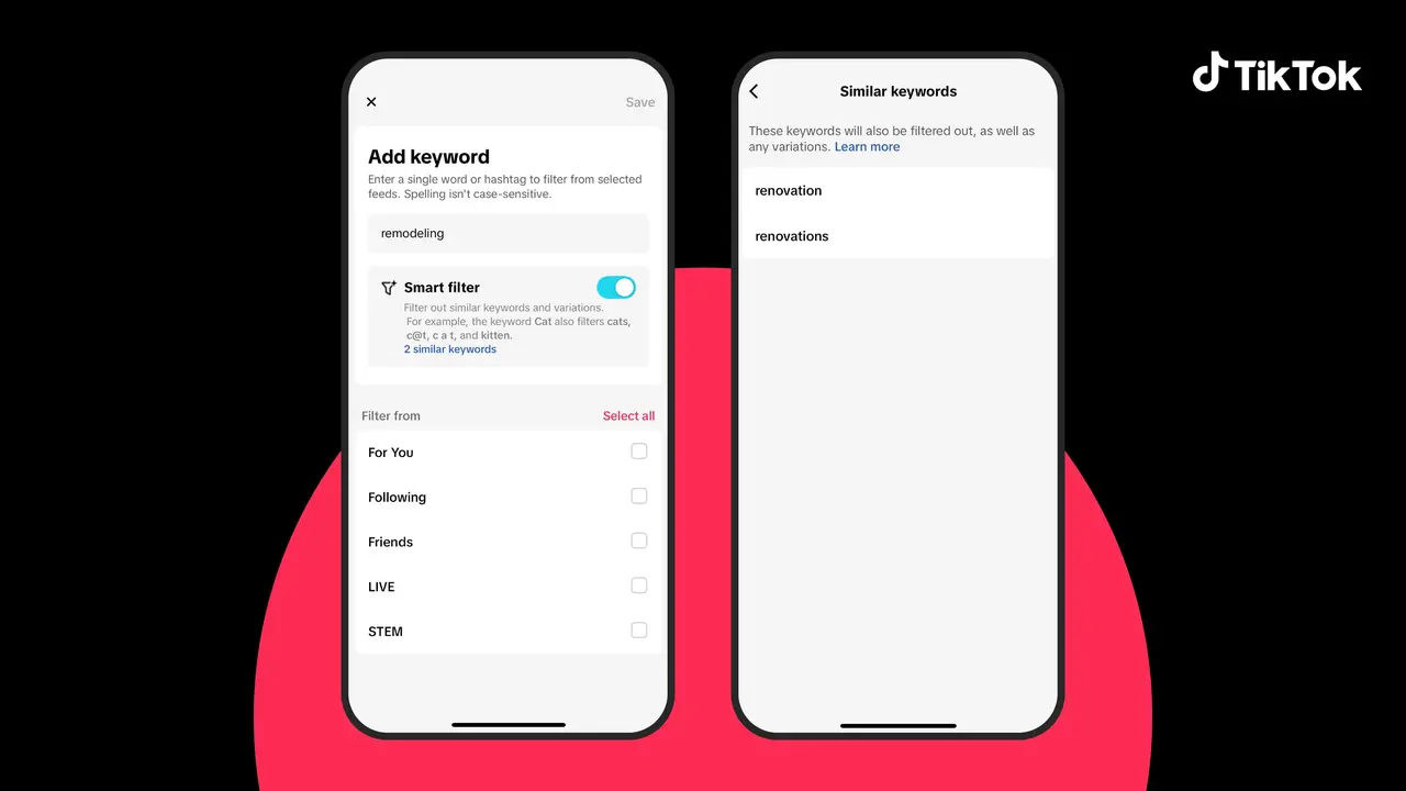 TikTok上线AI智能关键词过滤器，助你更精准掌控“为你推荐”内容