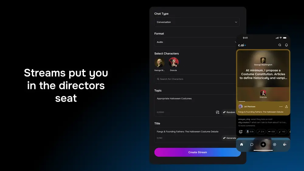 Character.AI 发布全新多媒体功能：视频生成和社交动态功能