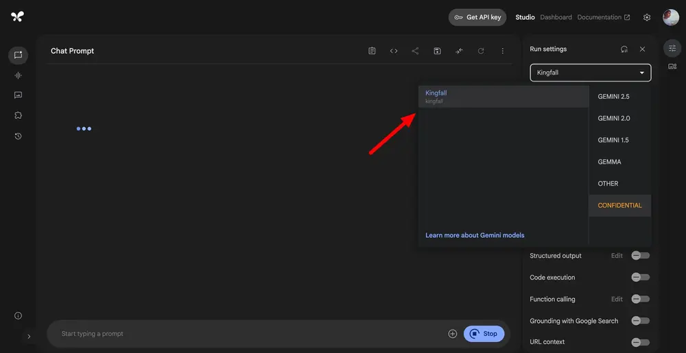 谷歌 Kingfall 模型短暂上线 AI Studio后被迅速下架：是误放？还是有意为之？