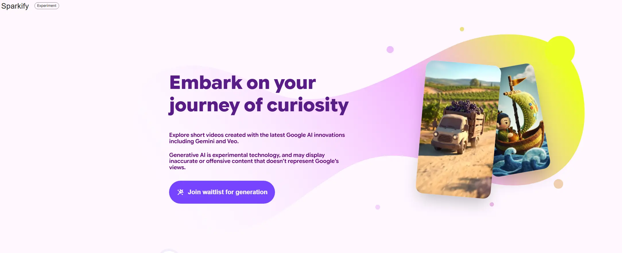 谷歌AI 视频生成实验项目Sparkify：Gemini 与 Veo 驱动的未来内容创作工具