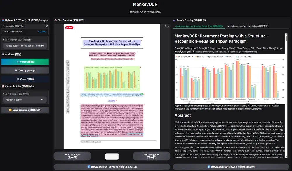 华科大联合金山办公推出文档解析新模型MonkeyOCR