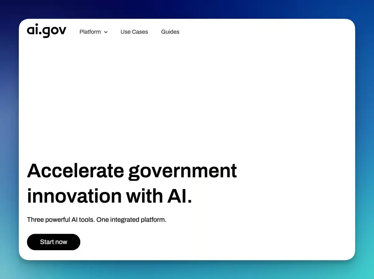 美国政府将打造 AI.gov：整合AI工具、监控使用情况，推动全政府AI转型