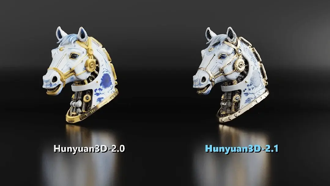 告别塑料感!腾讯开源新一代 3D 生成大模型混元 3D 2.1