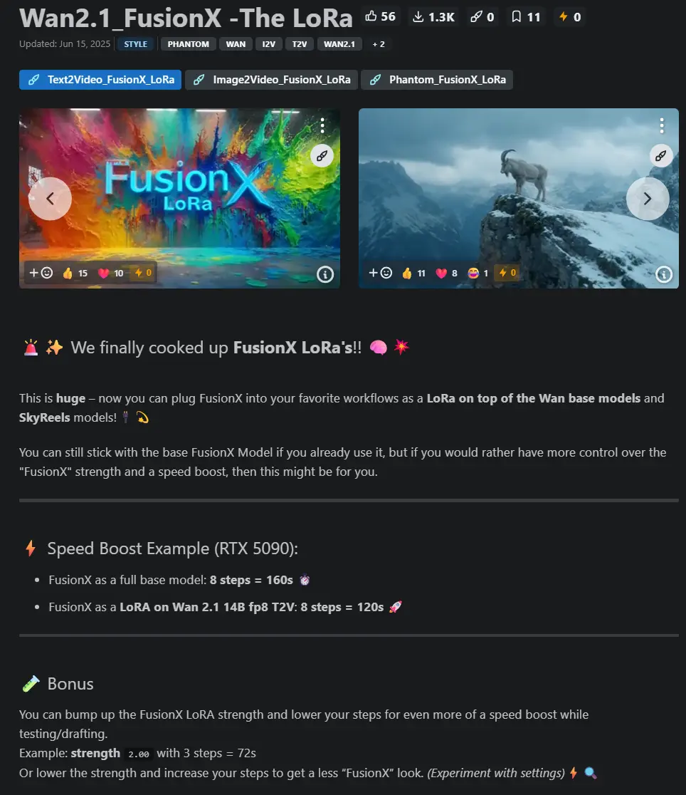 Wan2.1_FusionX -The LoRa