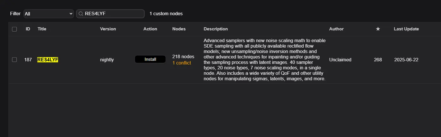 RES4LYF：强大的采样工具集，结合 ClownsharKSampler 实现了对多种模型的高质量图像与视频生成支持