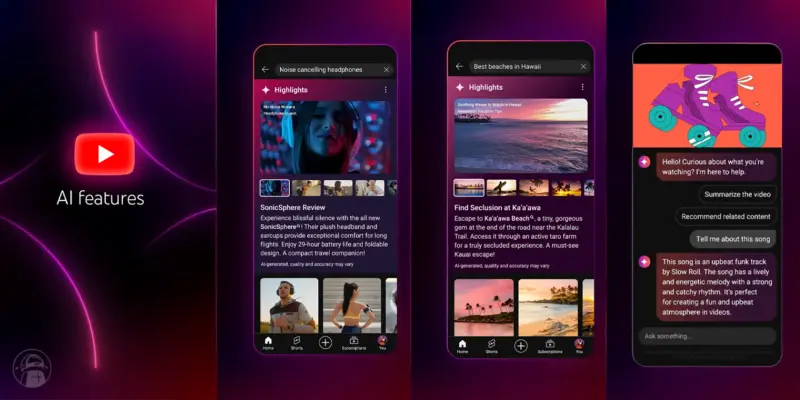 YouTube在美国推出视频搜索的AI概览轮播