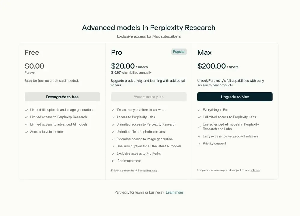 Perplexity 推出 200 美元订阅计划 Perplexity Max，瞄准重度用户与专业市场