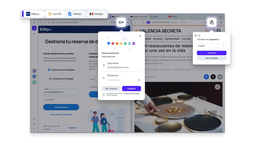 Opera 120发布：新增内置翻译器，分屏功能更强大