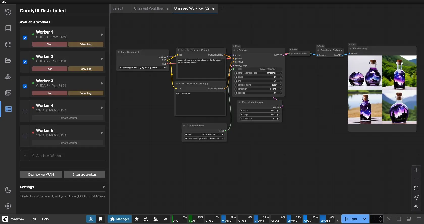 ComfyUI-Distributed：专为 ComfyUI 设计的多显卡分布式处理插件，显著提升图像生成、变体生成以及图像放大等任务的效率
