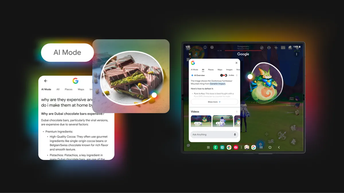 不用切屏也能玩转搜索?谷歌 Circle to Search 新增 AI 模式与游戏帮助
