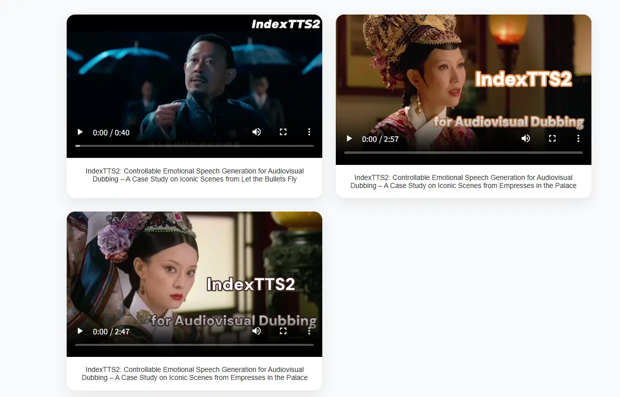 B站推出IndexTTS2：自回归 TTS 模型的持续时间控制与情感表达新突破