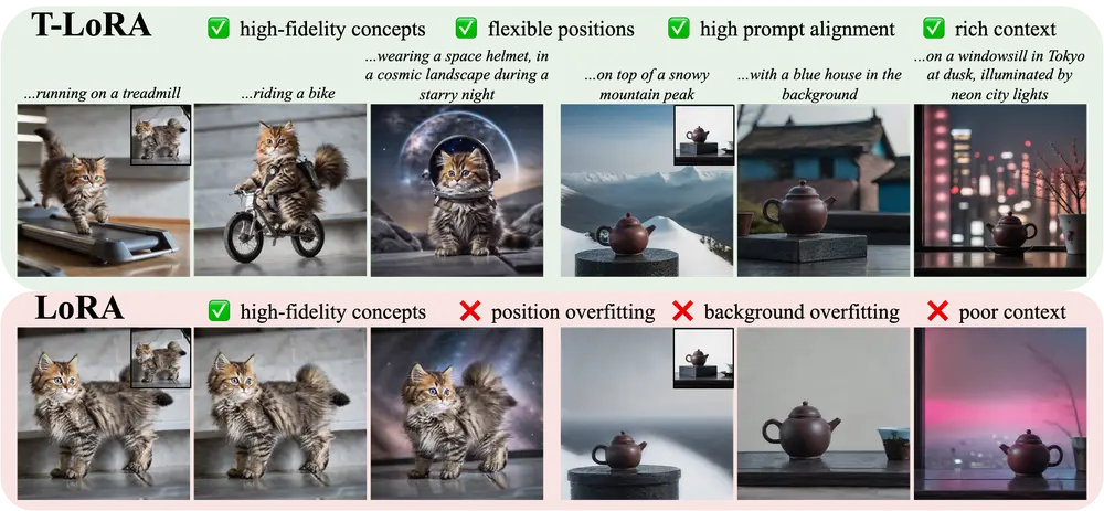 T-LoRA:基于时间步敏感机制的扩散模型个性化定制方法
