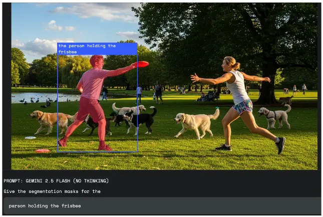 Gemini 2.5 实现对话式图像分割，用语言精准“圈出”图像中的目标