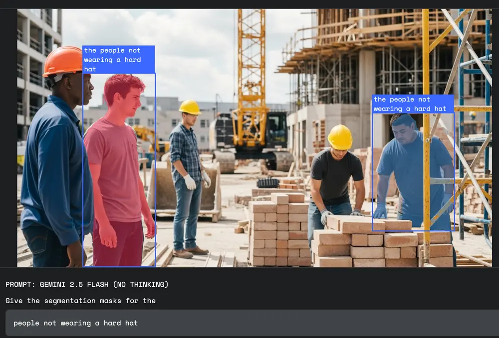 Gemini 2.5 实现对话式图像分割，用语言精准“圈出”图像中的目标